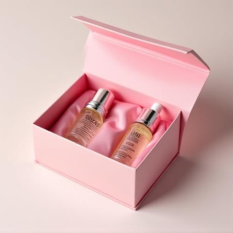 Coffret cadeau luxueux contenant des produits pour la routine beauté matinale.