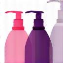 Illustration de trois produits de cosmétique séparés prêts à être combinés.