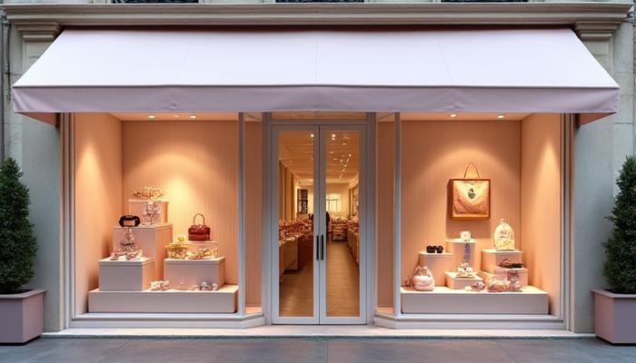 Façade élégante de la boutique Brise Blanche à Paris, Rue du Faubourg Saint-Honoré